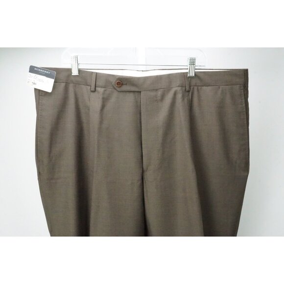 Burberry London Brown S100s Wool Mens Pants Trousers Sz 60 EU NEW